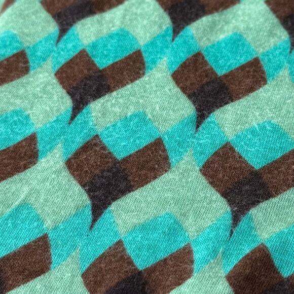 Vintage 90s Y2k Green Brown Halter Top Boho Gyaru Coastal Cowgirl Trashy Bimbo M - Picture 6 of 6